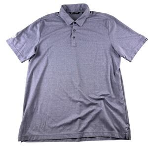Travis Mathew Polo Shirt‎ Men’s XL Golf Performance Stretch Gray 8x8 Logo